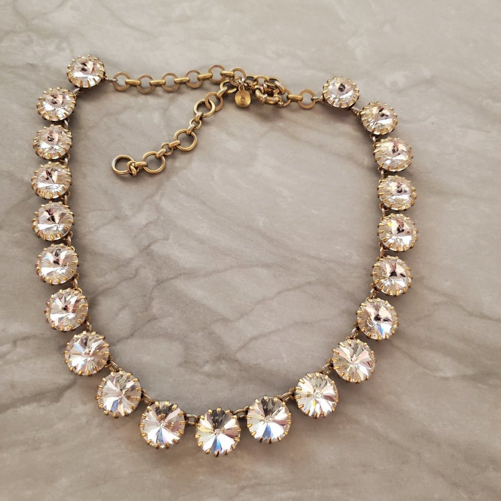 ✨ J.Crew Rhinestone Crystal Venus Flytrap Statement Necklace ✨